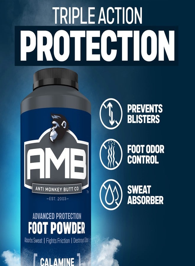 Anti Monkey Butt Medicated Foot Powder with Calamine - Antifungal Odor Eliminator & Itch Relief - Sweat Absorption, Blister Protection, & Long-Lasting Comfort - 8 oz - Image 3
